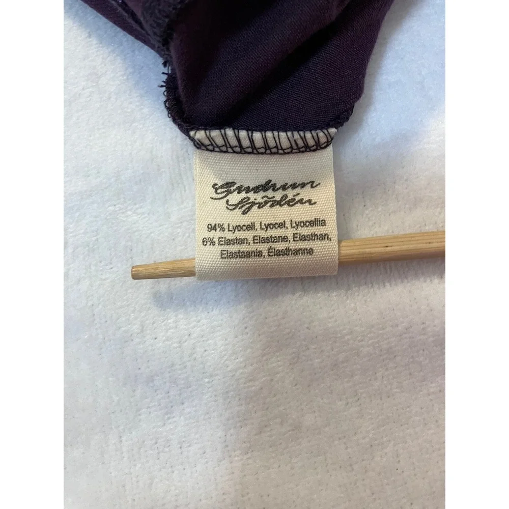 Gudrun Sjoden Purple Lyocell Jersey Maxi Skirt XL Tiered Scandi Lagenlook Plum